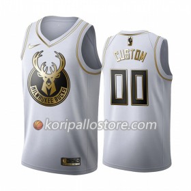 Milwaukee Bucks Custom Nike 2019-2020 Valkoinen Golden Edition Miesten Pelipaidat Swingman 